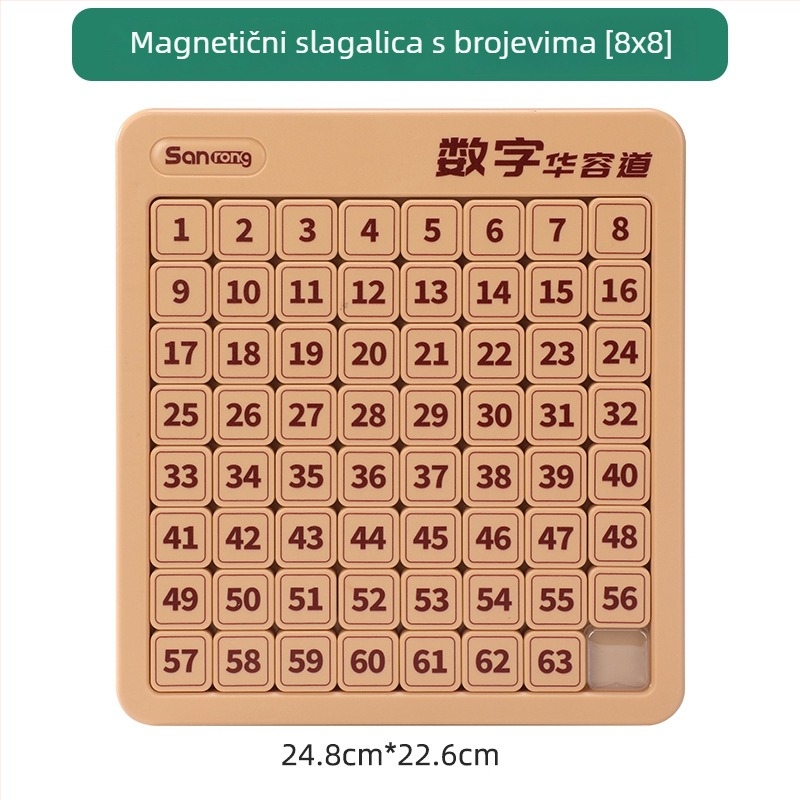 Magnetska klizna slagalica s devet polja, tema Tri kraljevstva, za djecu, plastična konstrukcija, uzrast 7–14.