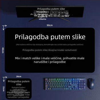 Oglašavačka podloga za miša, jednostrana, prirodna guma, protuklizna, toplinski prijenos, mogućnost logotipa