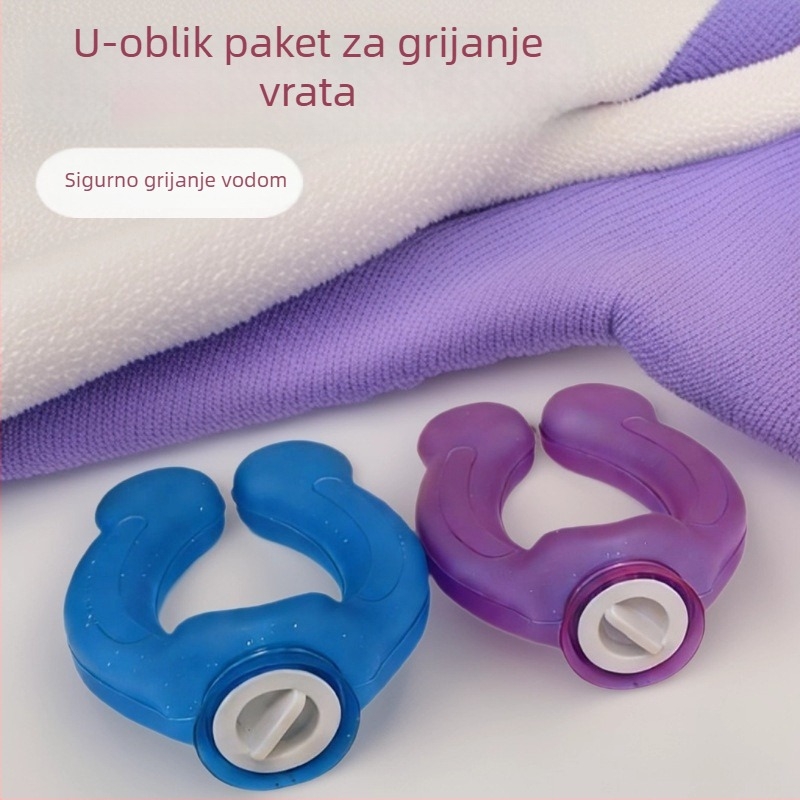 U-oblikovana vrećica za toplu vodu za vrat i ramena, punjenje vodom, dvostruka upotreba toplo/hladno, PVC visoke gustoće