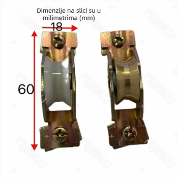 Set od 10 aluminijskih kladki za klizna vrata i prozore, s nylon ležajem