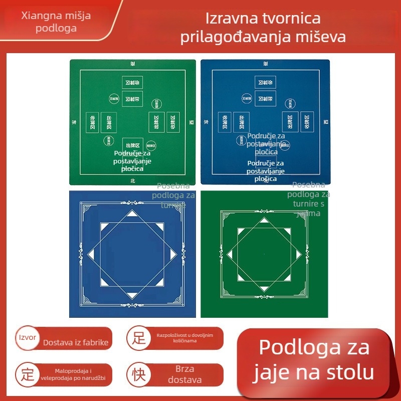 Podmetač za stol za razbijanje jaja — gumena podloga, jednostrana, tisak toplinskim prijenosom, moguć logo, OEM/prilagodba