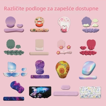 Podložak za zglob miša - jednostrana, smolnata podloga, traka za zglob, ispis logotipa, OEM prilagodba
