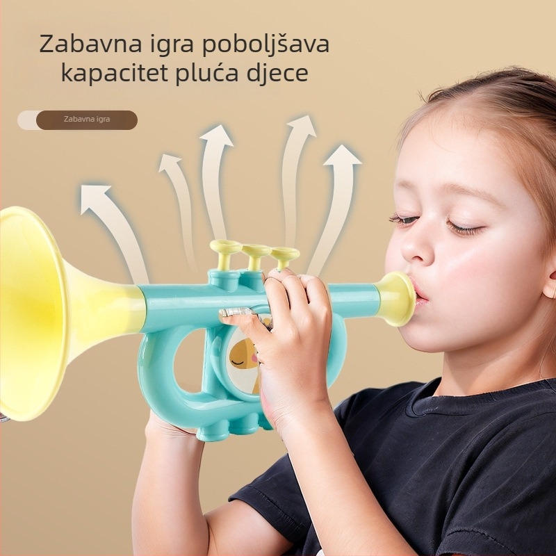 Skup igračaka za vježbanje mišića usana: truba, zviždaljka, saksofon i flauta za djecu 4–6 godina; razvoj sluha i koordinacije ruka-oka.
