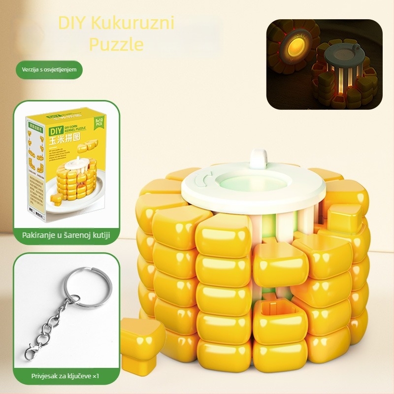 3D slagalica igračka – DIY sklapanje zrna kukuruza za obrazovni razvoj, ABS materijal, uzrast 7–14 godina