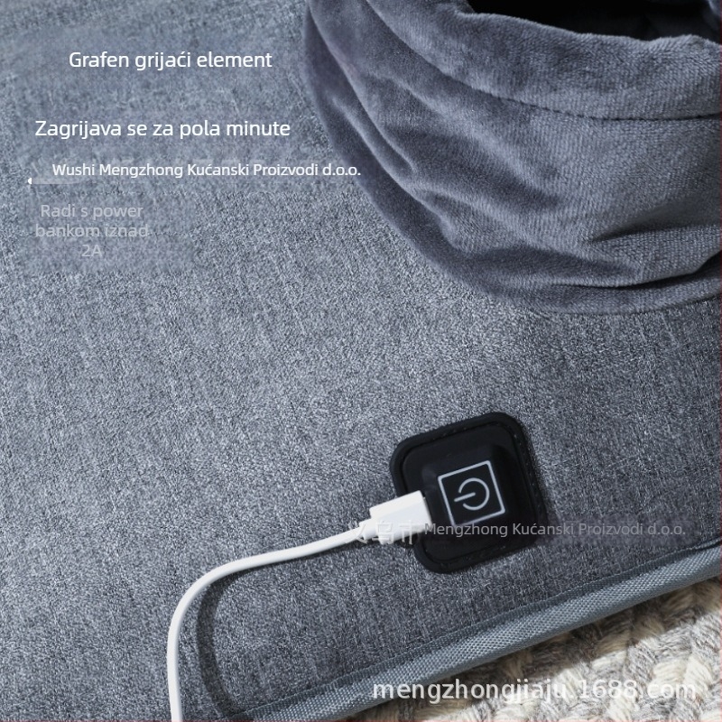 USB papuče za grijanje stopala, gornji dio od 600D tkanine, EVA đon, unisex, marka Creator