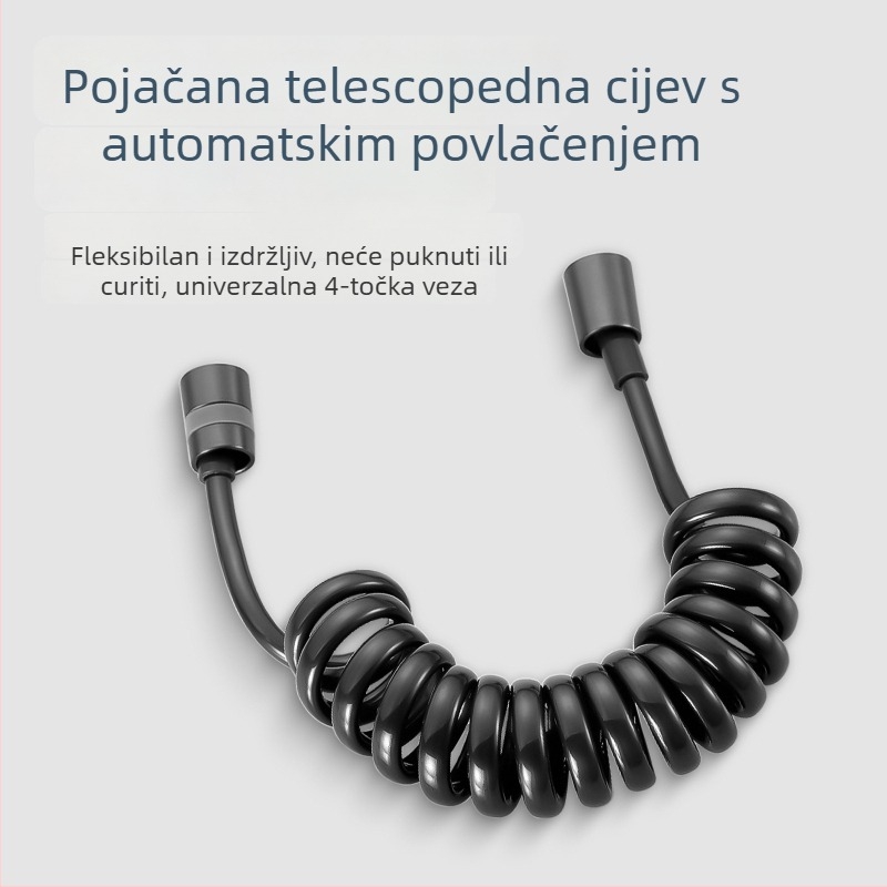 3160 Ugrađeni višefunkcionalni toaletni plunžer s visokotlačnom pištolom, 201 nehrđajući čelik, jedno ulazno – dvije izlazne kutne ventile