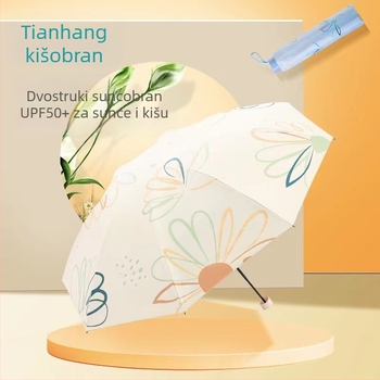 Reklumni kišobran s 8 čeličnih rebara, 190T vinilno platno, čelična osovina, plastična drška, ručno otvaranje i zatvaranje