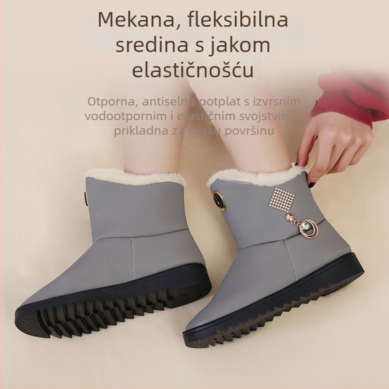 Ženske USB napajane grijaće papuče s PU gornjim dijelom i gumom na potplatu