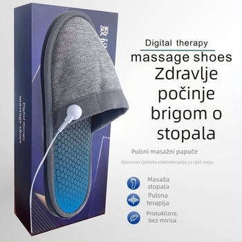 Unisex papuče za terapiju stopala s grijanjem i elektroterapijom – USB napajanje, gumeni potplat