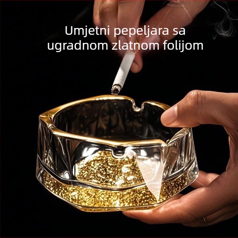 Stakleni pepelnik, lagani luksuzni stil, Tongchuang branda, prilagodljiv, ispis logotipa nije moguć