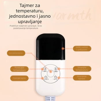 Električne grijaće papuče s baršunastim gornjim dijelom, USB napajanje, višepunktno grijanje, unisex, kućna obuća