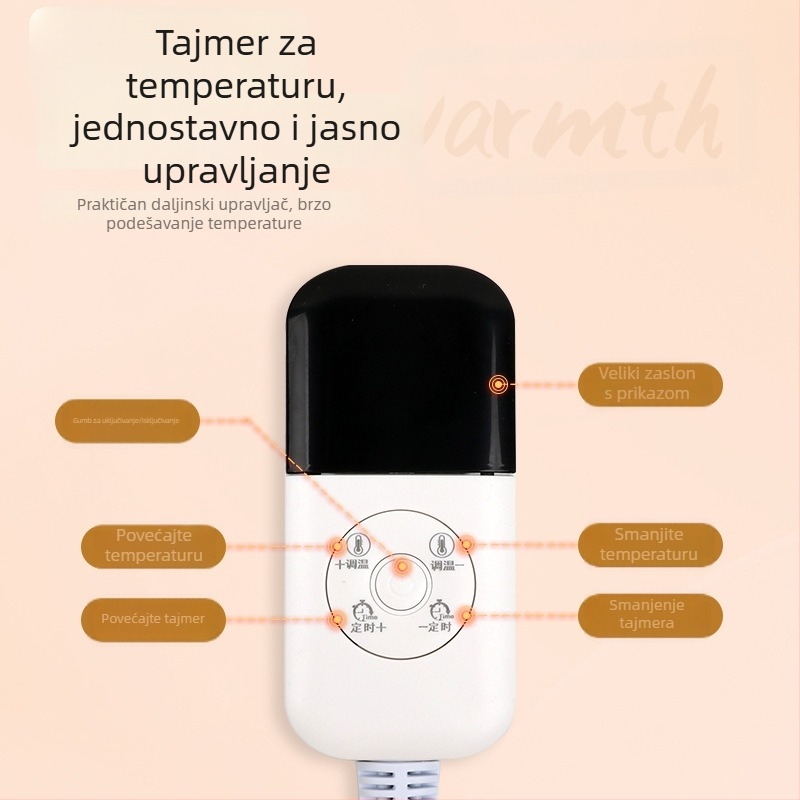 Električne grijaće papuče s baršunastim gornjim dijelom, USB napajanje, višepunktno grijanje, unisex, kućna obuća