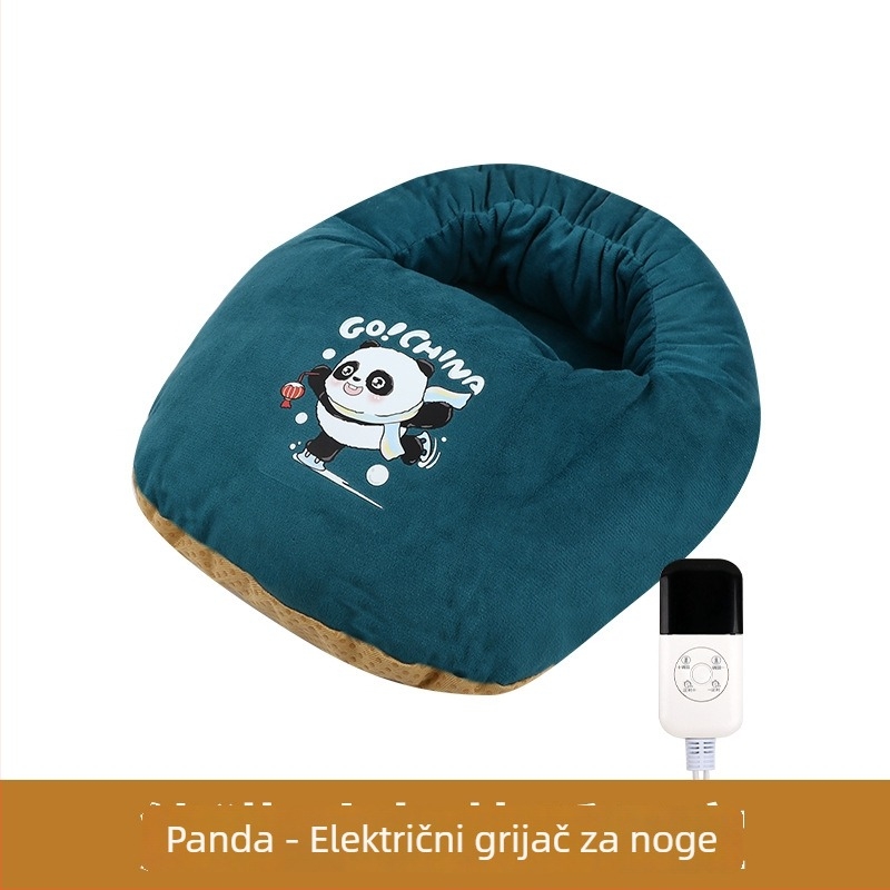 Električne grijaće papuče s baršunastim gornjim dijelom, USB napajanje, višepunktno grijanje, unisex, kućna obuća