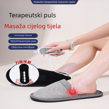 Papuče za masažu mikrostrujom s masažom točaka na stopalima, USB napajanje, ručno žično upravljanje, računalni tip upravljanja, za muškarce i žene, kućna upotreba