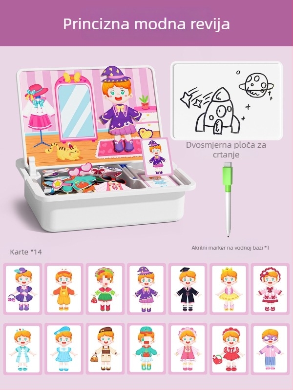 Magnetska 3D puzzle igra za djecu 3–6 godina, unisex, od papira, DIY pogodna