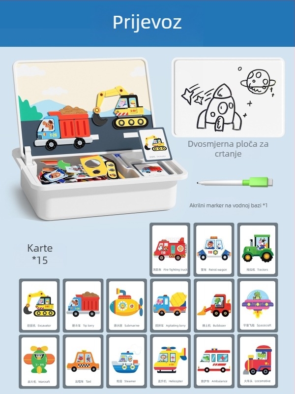 Magnetska 3D puzzle igra za djecu 3–6 godina, unisex, od papira, DIY pogodna