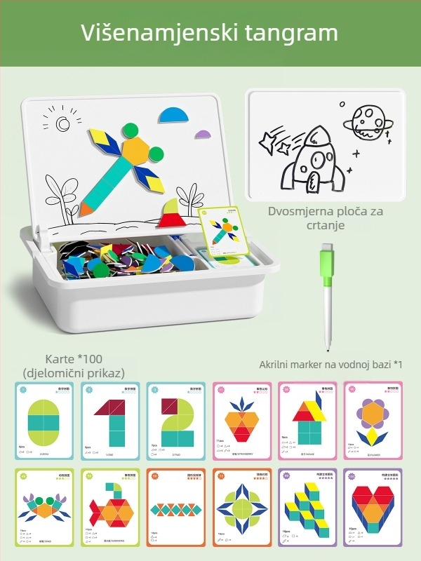 Magnetska 3D puzzle igra za djecu 3–6 godina, unisex, od papira, DIY pogodna