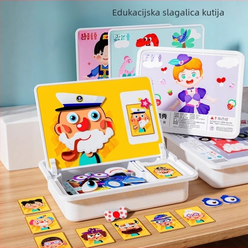Magnetska 3D puzzle igra za djecu 3–6 godina, unisex, od papira, DIY pogodna