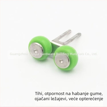 Klizna vrata s ekscentričnim kotačićem — kućište od metalnog premazanog, otporno na hrđu, radijus udubljenja za užad 20 mm, nosivost 50 kg