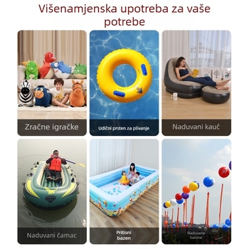 Kožna pedalna pumpa za napuhivanje – napuhuje napuhive krevete, balone, plivaće prstene i kajake
