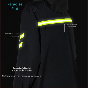 Pončo za motocikl/električno vozilo — debeli, moderni minimalistički stil; tkanina Pongee; PVC ljepilo; pogodno za 1 odraslu osobu