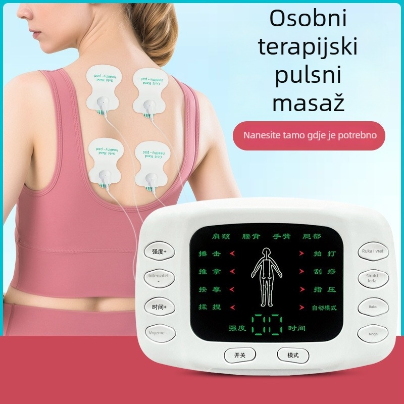 Dvostruko izlazni meridijanski masažer sa zaslonom, USB napajanje, za struk, bokove, noge, leđa i stopala, model XTK-018