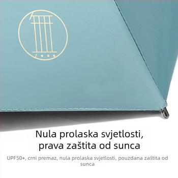 Ženski ultra lagani kompaktni kišobran od karbonskih vlakana, UPF 50+ UV zaštita, 6 šipki, 210T poliester, ručno otvaranje