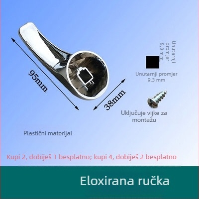 Ručka prekidača miješanja električnog bojlera, U-oblik slavine za tuš, univerzalni tip, CE certifikat, plastični materijal, model Controller