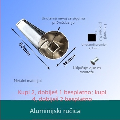 Ručka prekidača miješanja električnog bojlera, U-oblik slavine za tuš, univerzalni tip, CE certifikat, plastični materijal, model Controller