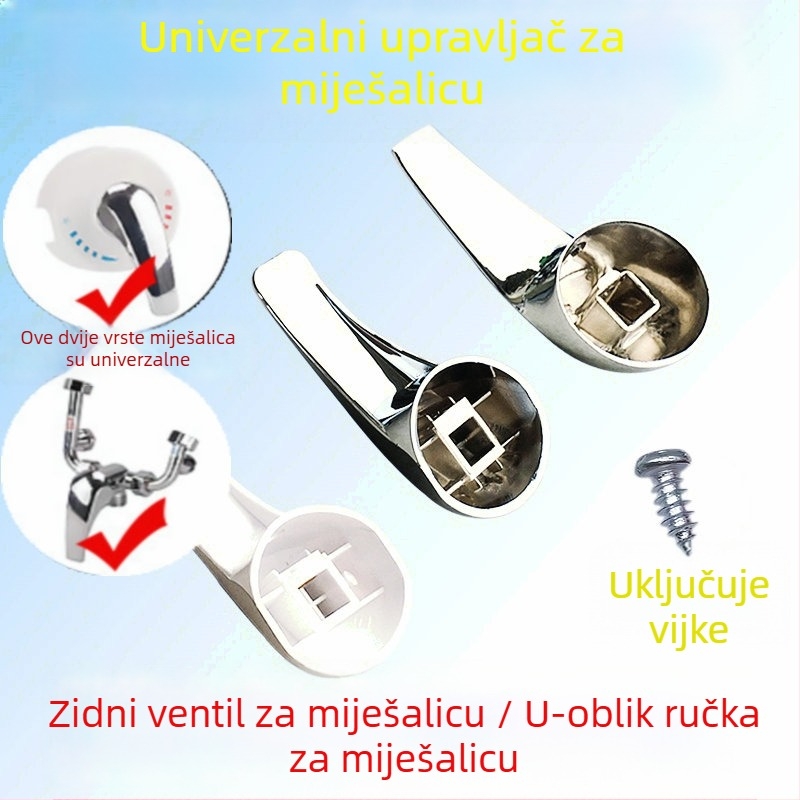 Ručka prekidača miješanja električnog bojlera, U-oblik slavine za tuš, univerzalni tip, CE certifikat, plastični materijal, model Controller
