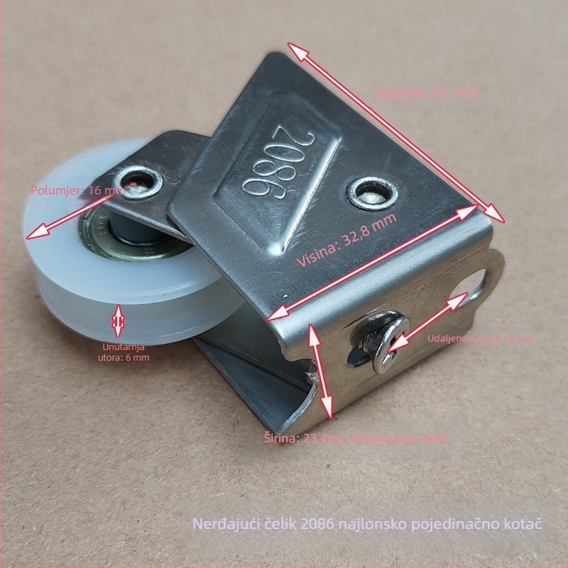 Starinski dizajn aluminijska klizna vrata i prozori rola s ležajem od nehrđajućeg čelika, 987-2001