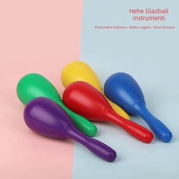 Ovalni pješčani čekić za Orffovu glazbu — dječja scenska pratnja, plastika, senzorički trening