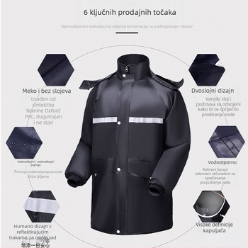 Set kišnih kabanica i hlača, pongee tkanina, PVC vodootporni sloj, za odraslu osobu, 1 komad, moguć tisak logotipa
