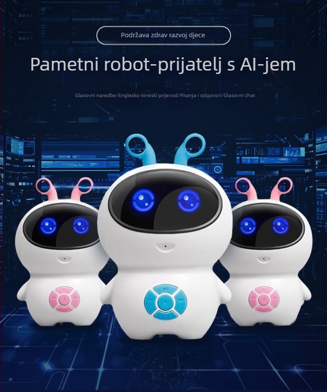 Dječji edukacijski robot – Interaktivno učiono sredstvo s glazbom/glasom, mobilnom aplikacijom, ABS kućištem, modelom M9, pogodan za djecu 4–6 godina