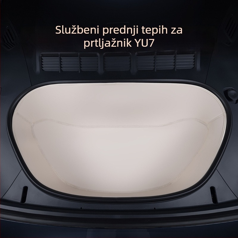 Prednja prostirka za prtljažnik za Xiaomi Yu7, potpuno obložena Nappa kožom (Materijal: TPE+XPE+protuklizni sloj; Kompatibilni modeli: namjenski pokrivanje vozila; Kvaliteta: Kvalificirani proizvod; Prilagođavanje: Da)