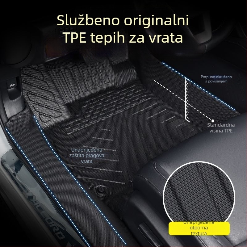 Xpeng P7, G6, G7, G9 i Mona+M03 TPE potpuno pokrivene automobilske podne prostirke, za pet sjedala, prilagodljivo, bez logotipa