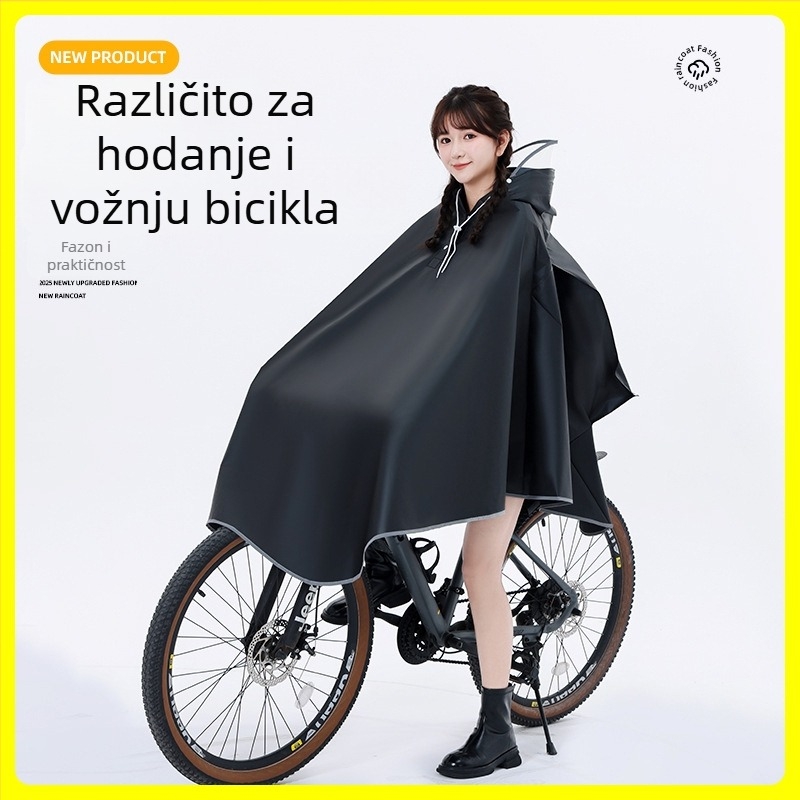 Biciklističko pončo kiše, Cape stil, EVA tkanina, za odrasle, 1 osoba, prozirno (Cape stil; EVA tkanina; Odrasli; 1 osoba; prozirno)