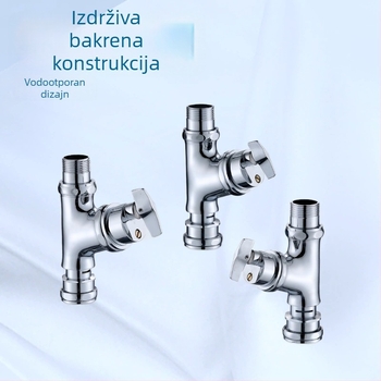 Uglovni ventil za ispiranje WC-a - ručna okretna tipka - PVC - moderan jednostavan dizajn - Create Health
