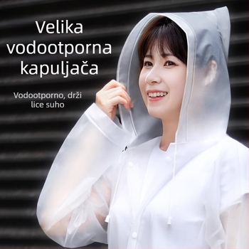 Jednokratni kišni pončo za odrasle, Haishi Hainuo, debela EVA tkanina, potpuno pokrivanje tijela, za jednu osobu