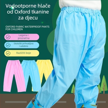 Dječje kišno pončo s hlačama do koljena, cartoon dizajn, PVC tkanina, PU vodootporni sloj, otporan na prljavštinu, za djecu, za planinarenje
