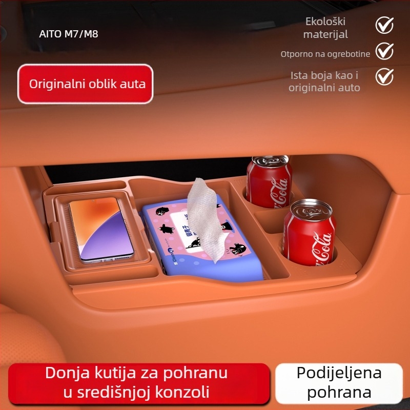 Silikonska ladica za srednju konzolu Wenjie M7/M8 – Whale, nije prilagodljiva