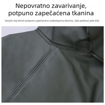 San Baoxi Hiking kišna pončo za odrasle, debeli PVC materijal, PVC ljepilo sloj, za 1 osobu, s tiskom logotipa