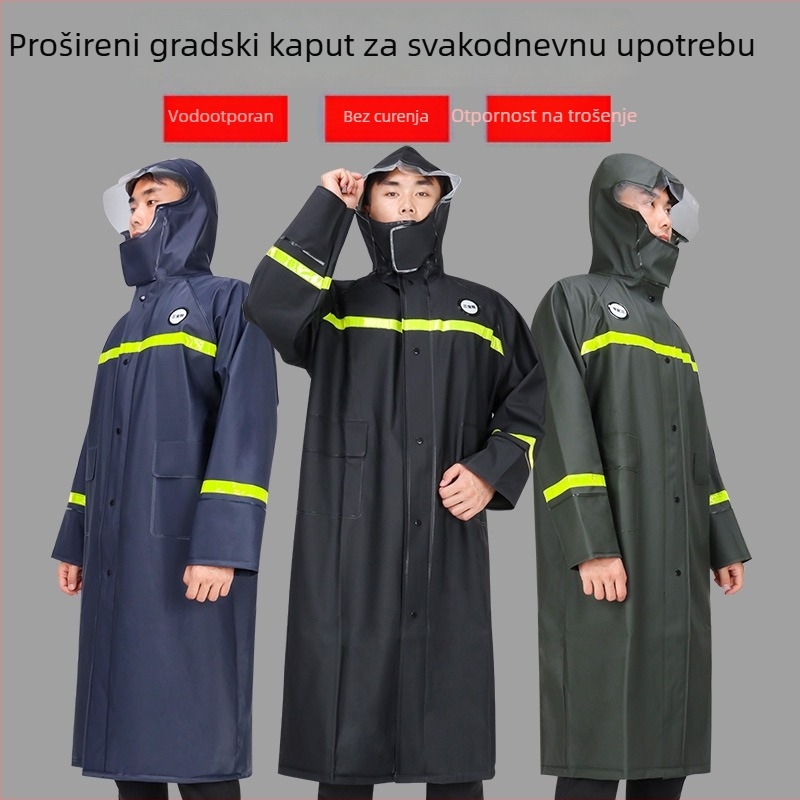 San Baoxi Hiking kišna pončo za odrasle, debeli PVC materijal, PVC ljepilo sloj, za 1 osobu, s tiskom logotipa
