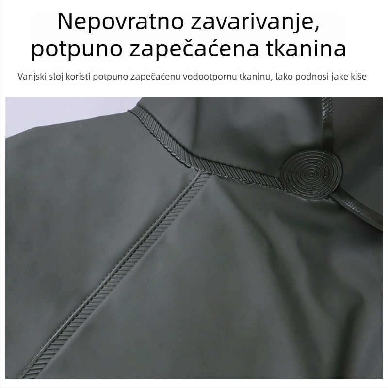 San Baoxi Hiking kišna pončo za odrasle, debeli PVC materijal, PVC ljepilo sloj, za 1 osobu, s tiskom logotipa