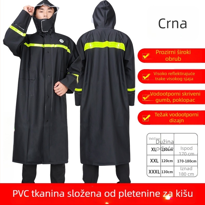 San Baoxi Hiking kišna pončo za odrasle, debeli PVC materijal, PVC ljepilo sloj, za 1 osobu, s tiskom logotipa