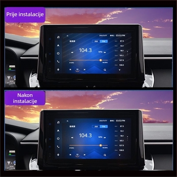 Unutarnja zaštitna folija za navigacijski zaslon i središnju ploču - PET, otporna na visoke i niske temperature, pozicija: središnja kontrola, univerzalna primjena