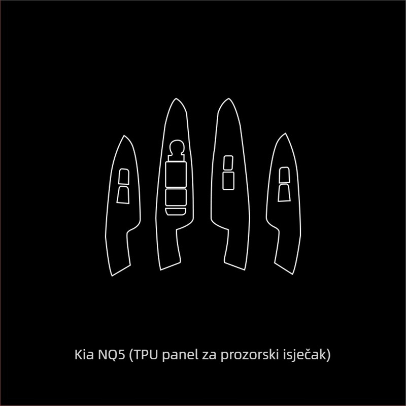 Unutarnja zaštitna folija za navigacijski zaslon i središnju ploču - PET, otporna na visoke i niske temperature, pozicija: središnja kontrola, univerzalna primjena