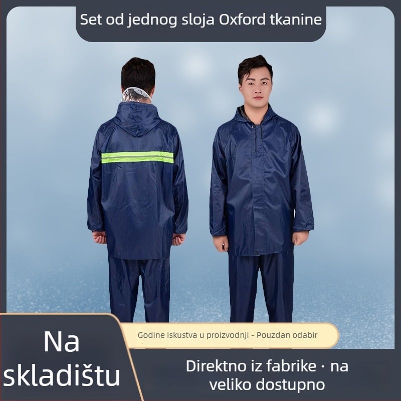 Podijeljeni kišni pončo od Oxford tkanine za vozače motocikala i električnih vozila, debljina tkanine 22, PVC ljepilo sloj, za odrasle