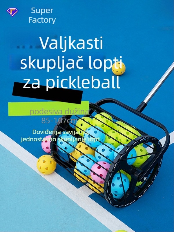 Stroj za skupljanje lopti za stolni tenis, prenosni, automatski, trener za više lopti (nerđajući čelik)