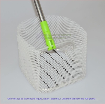 Izvlačna mašina za izbacivanje i skupljanje lopti za stolni tenis, prenosni koš za lopte — najlon i aluminijska legura, 0,44 kg, pogodna za stolni tenis i badminton